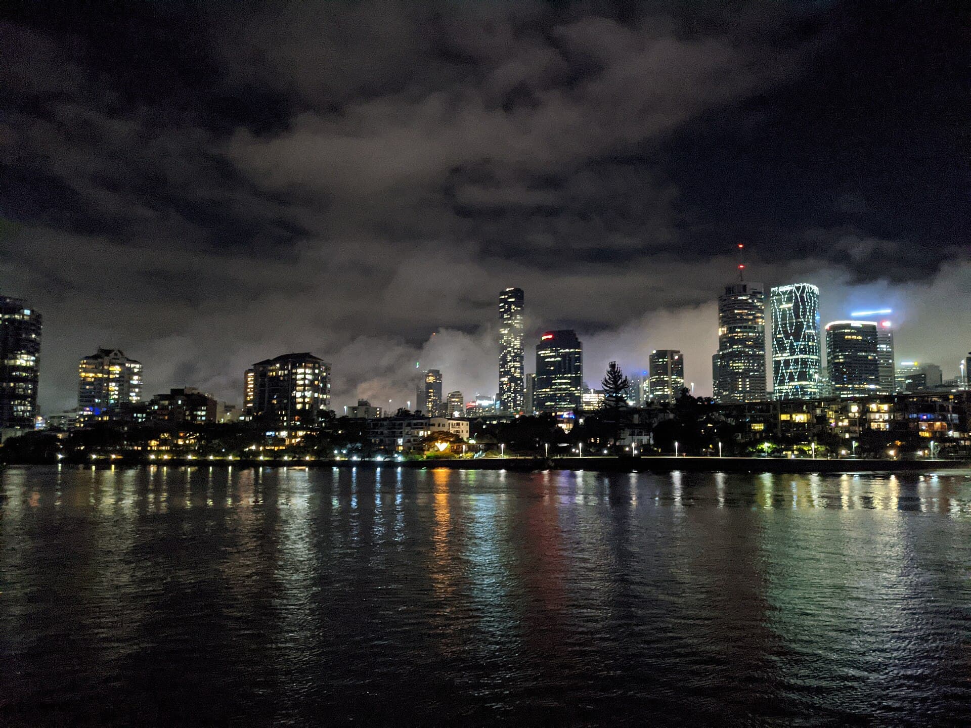 Brisbane CBD seen across the river
